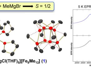 isolation characterization and reactivity of fe8me12  